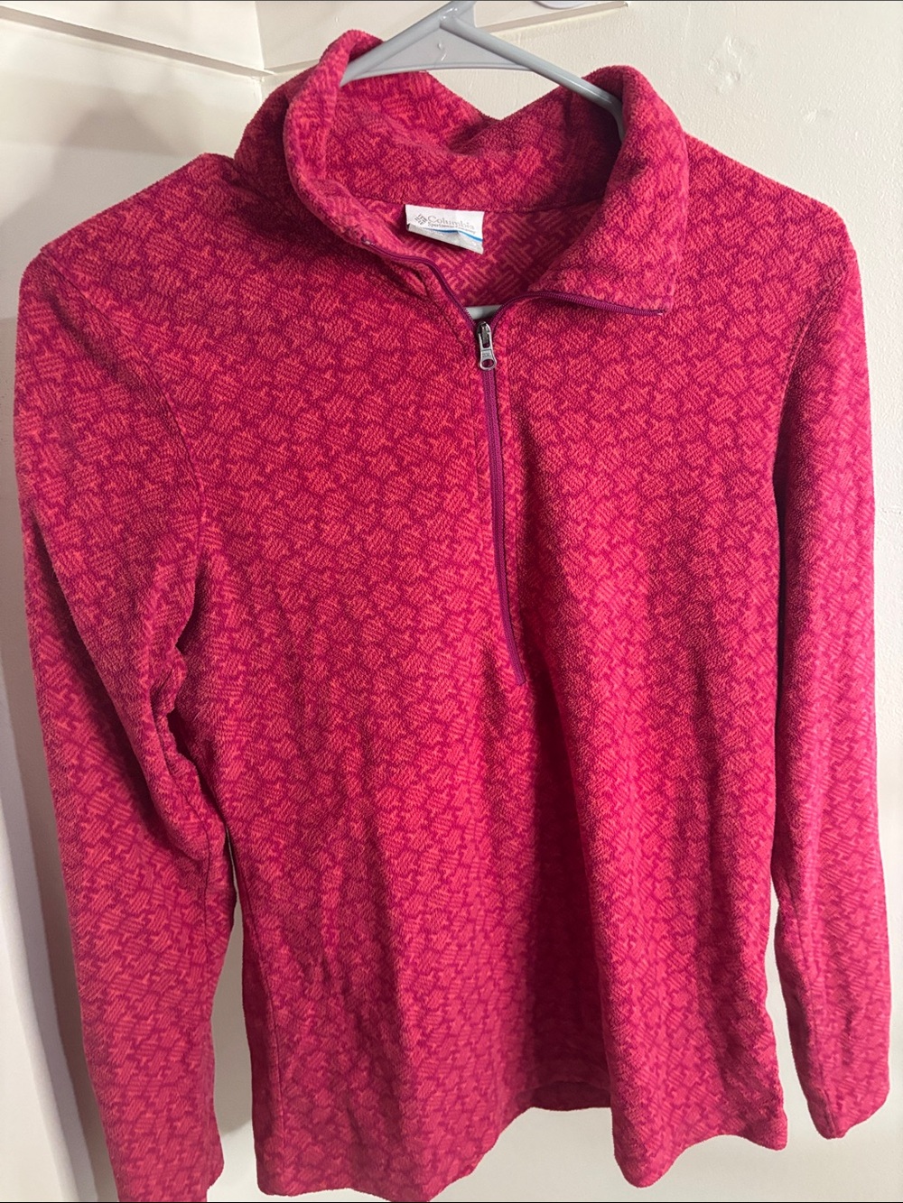 Columbia Women's Fuchsia Pink Half-Zip Fleece Pullover